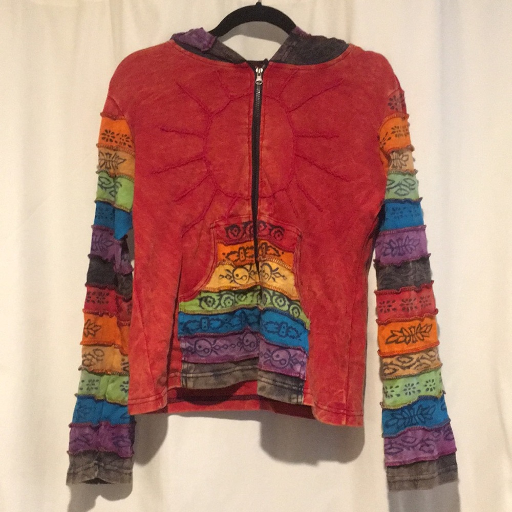 ☯️🌈💟 Chakra Zip Hoodie 💫☮️🌈